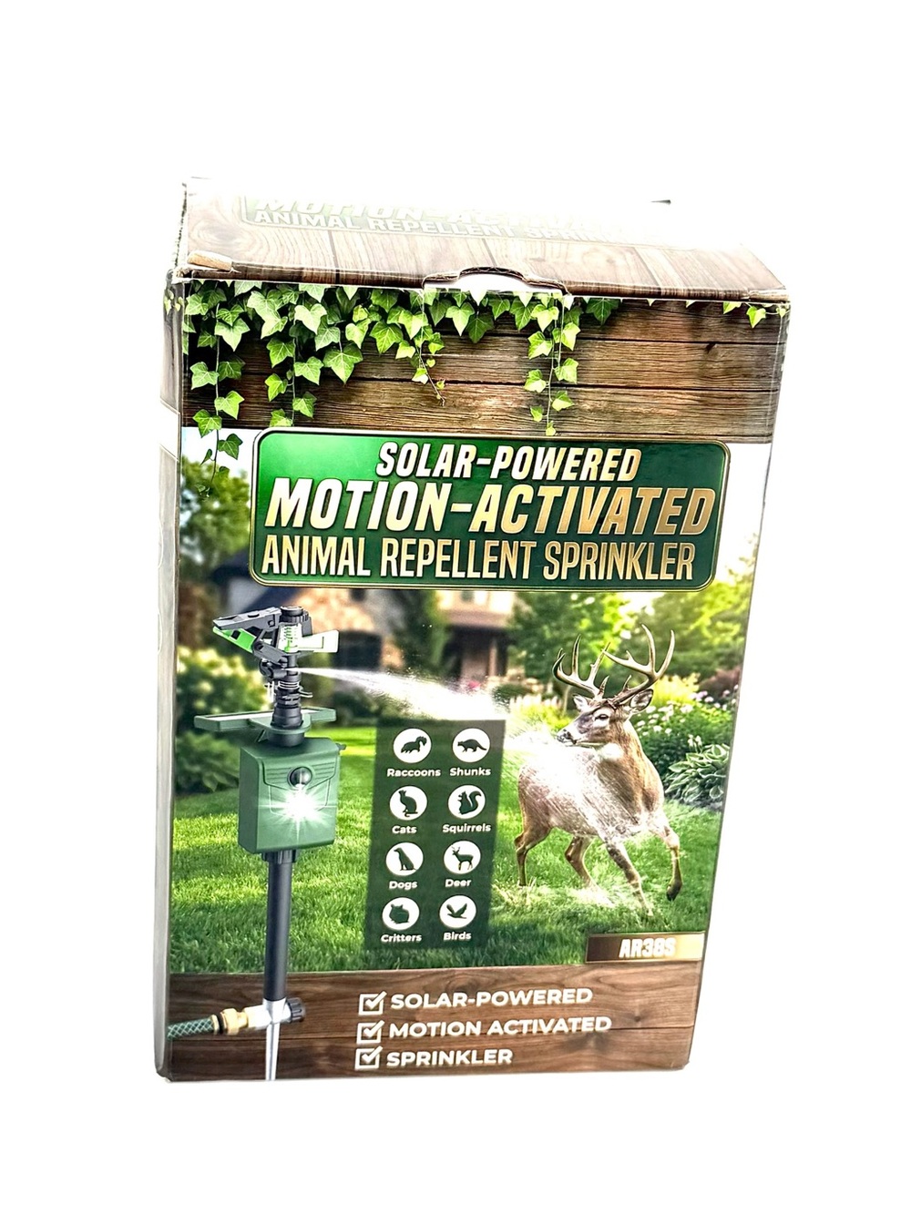 Solar Motion Activated Animal Repellent Sprinkler AR36S New
